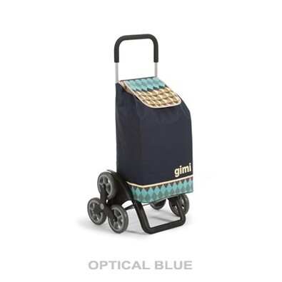 Gimi Tris Optical nákupná taška na kolieskach modrá