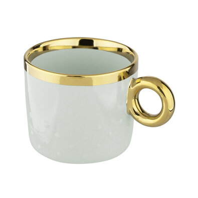 Altom Porcelánový hrnček Palazzo dots 350 ml, šalviová