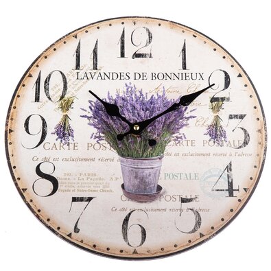 Wanduhr Lavendel aus Bonnieux, 34 cm
