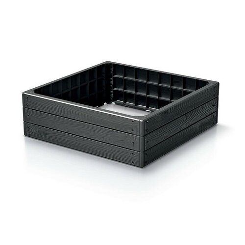 BASE WOODY magasított ágyas antracit, 75,6 x 25 x 75,6 cm, antracit