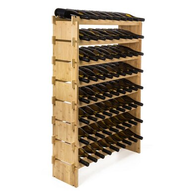 Raftier de vin din bambus G21, 72 sticle