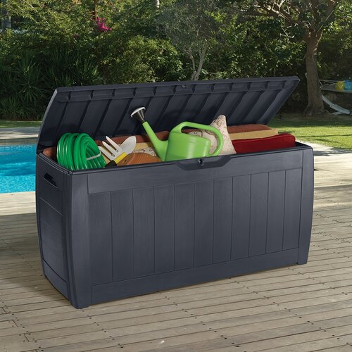 Ladă depozitare pentru grădină Keter Hollywood gri, 270 l, 117 x 57 x 45 cm