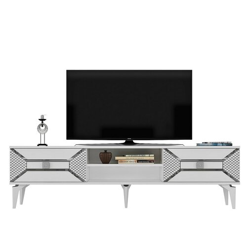 Stolik pod telewizor Yumedi White and Silver