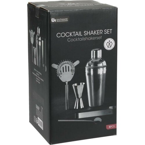 EH Zestaw barmański ze stali nierdzewnej Shaker, 5 szt.