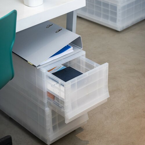 Cutie de depozitare modulară Wave twin Mist fărăroți 54,6 x 43,4 x 22 cm