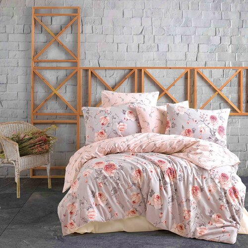 Lenjerie de pat din bumbac BedTex Maison roz , 220x 200 cm, 2 buc 70 x 90 cm