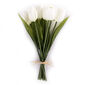 Umelá kvetina tulipán 9 ks, biela
