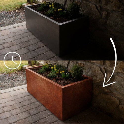 Line Kerti virágláda 60 x 120 x 50 cm, corten CORGARDEN 1007