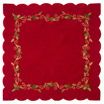 Faţă de masă crăciun Cesmina roşie, 85 x 85 cm