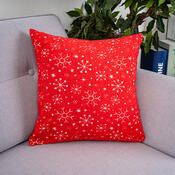 4Home Kissenbezug Snowfall in Red, 45 x 45 cm