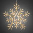 Decorațiune de Crăciun de exterior Fulg de zăpadă 90 LED, albă caldă, 58 x 58 cm
