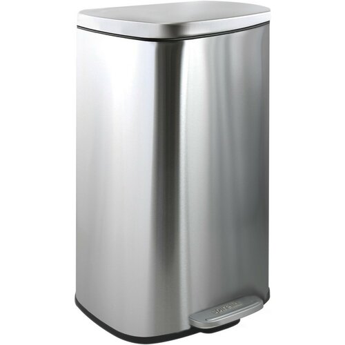 Coș de gunoi cu pedală soft-close Spirella Akira 50 l, oțel inoxidabil periat