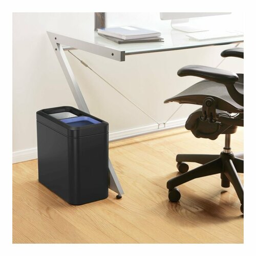 Simplehuman Odprti koš RECYCLER Slim 20 l, črn