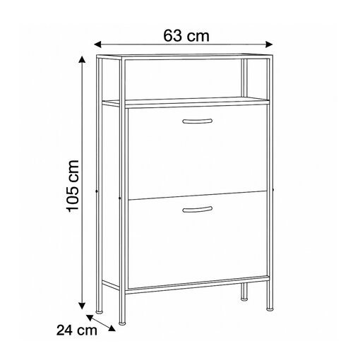 Botnik cu rafturi G1007 OAK, stejar