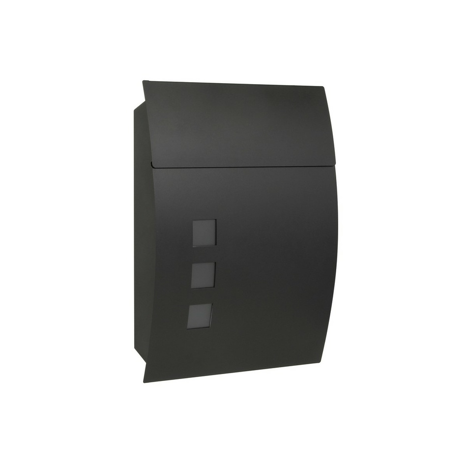 Cutie poştală din oţel Parla, negru mat imagine 2021