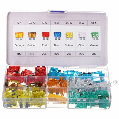 Sixtol Komplet nožnih avtomobilskih varovalkMechanic Fuse Set 1, 5-30A, 120 kos