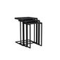 Masă pliabilă Black Mermer, 3 buc
