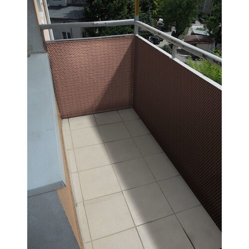 Benco Ratanová zástena na balkón tmavohnedá, 90 cm