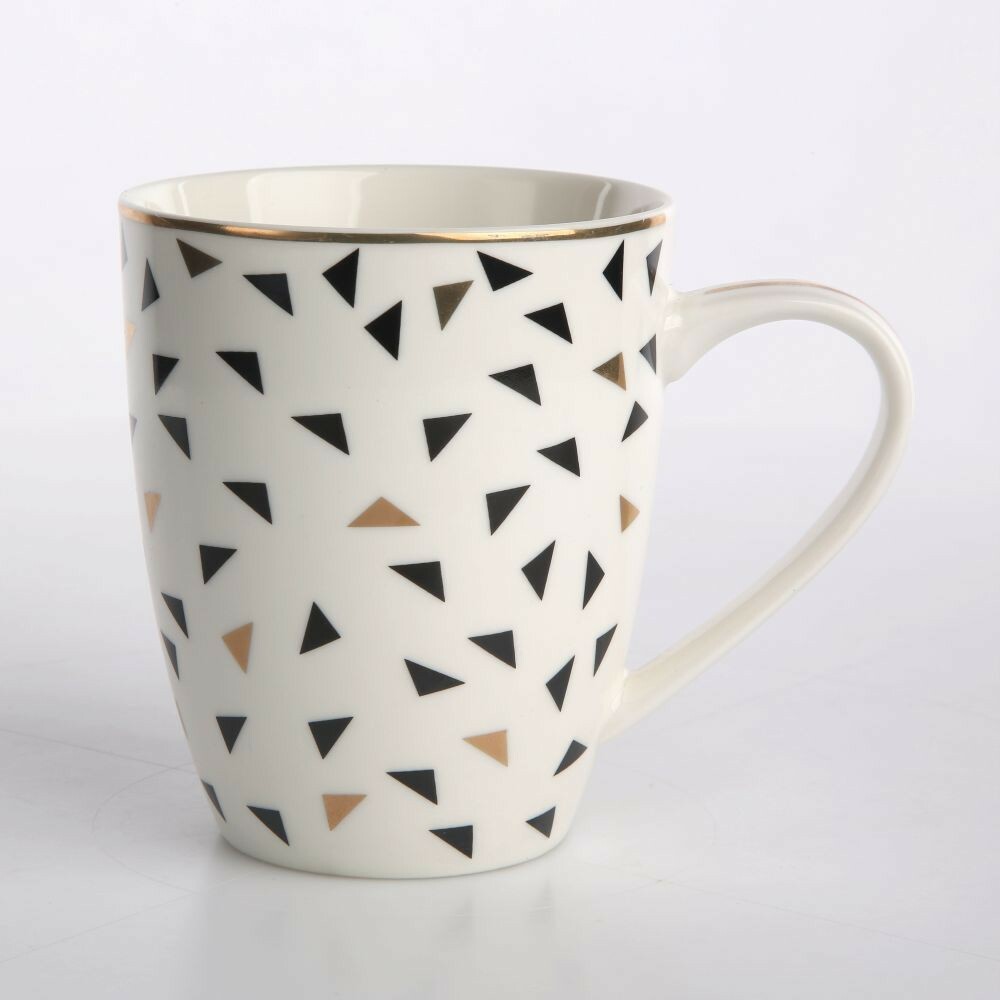 Altom Porcelánový hrnček Nordic Winter Triangles, 340 ml