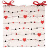Стьобана подушка на сидіння Серця, 40 x 40 см