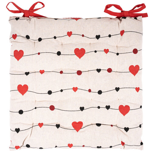 Стьобана подушка на сидіння Серця, 40 x 40 см