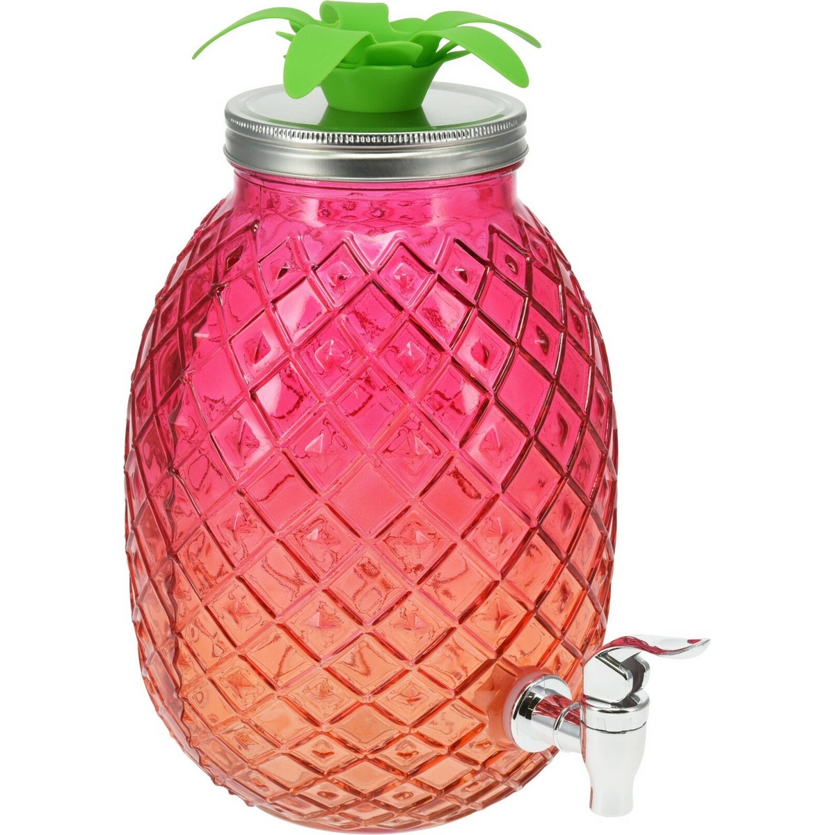 EH Dozownik napojów szklany 4,5 l, różowy