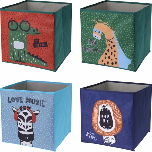 Hatu Otroški zaboj za shranjevanje Jungle,krokodil, 30 x 30 x 30 cm