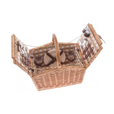 Pletena piknik košara za 2 osebi, 40 x 28 x 25 cm,3,5 kg