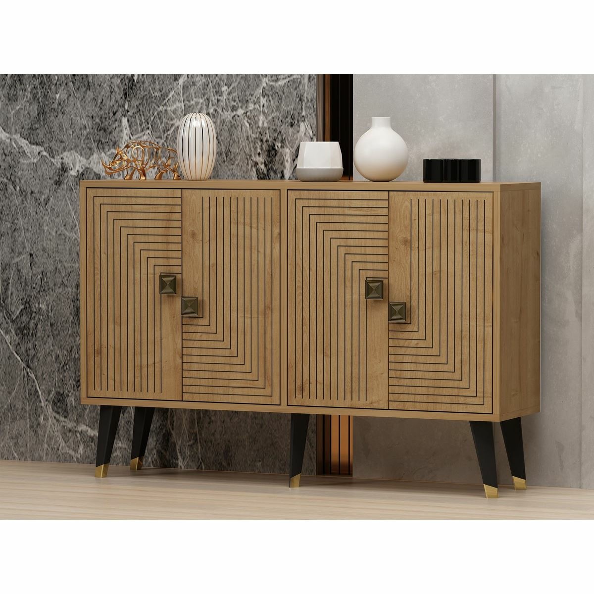 Skrinka Ahart Sapphire Oak and Gold