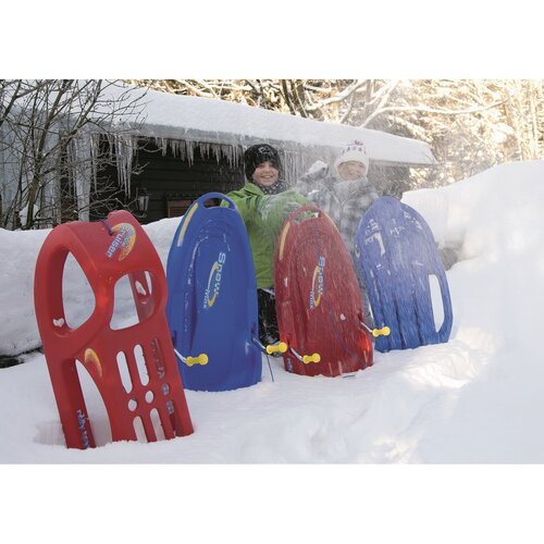 Rolly Toys Plastikowy bobslej Snow Max niebieski, 50 x 104 cm