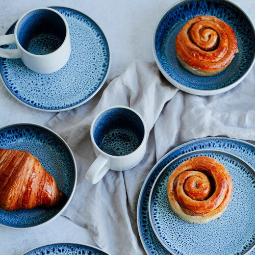 Mäser Jídelní sada nádobí 16 ks MALEA – modrá