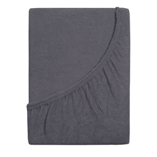 4Home prześcieradło frotte Perfect antracyt, 180 x 200 cm
