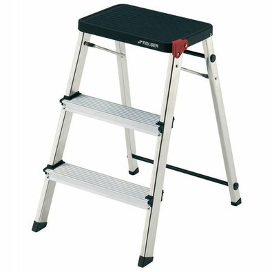 Rolser Klapptreppen M3 ALU, 3 Stufen, Schwarz