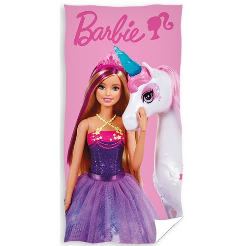 Osuška Barbie a Kouzelný Jednorožec, 70 x 140 cm