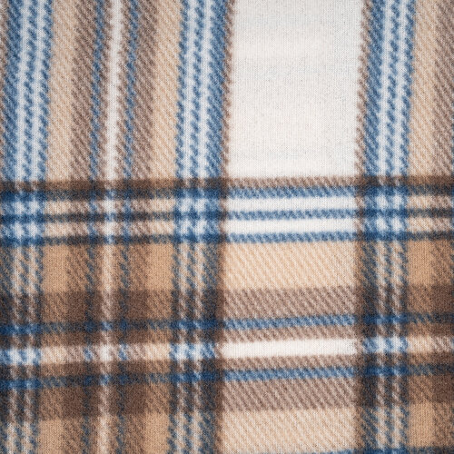 Pătură fleece maro-albastru-alb, 150 x 200 cm