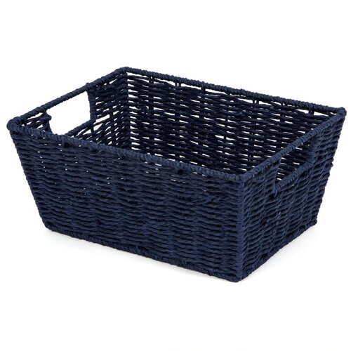 Compactor Ručně pletený košík ETNA, 31 x 24 x 14 cm, modrá
