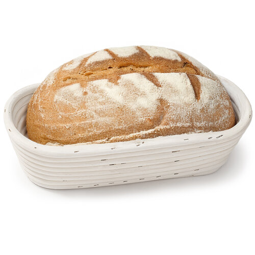 HOME ELEMENTS Coș oval cu inserție din țesătură,28 x 14 x 7,5 cm