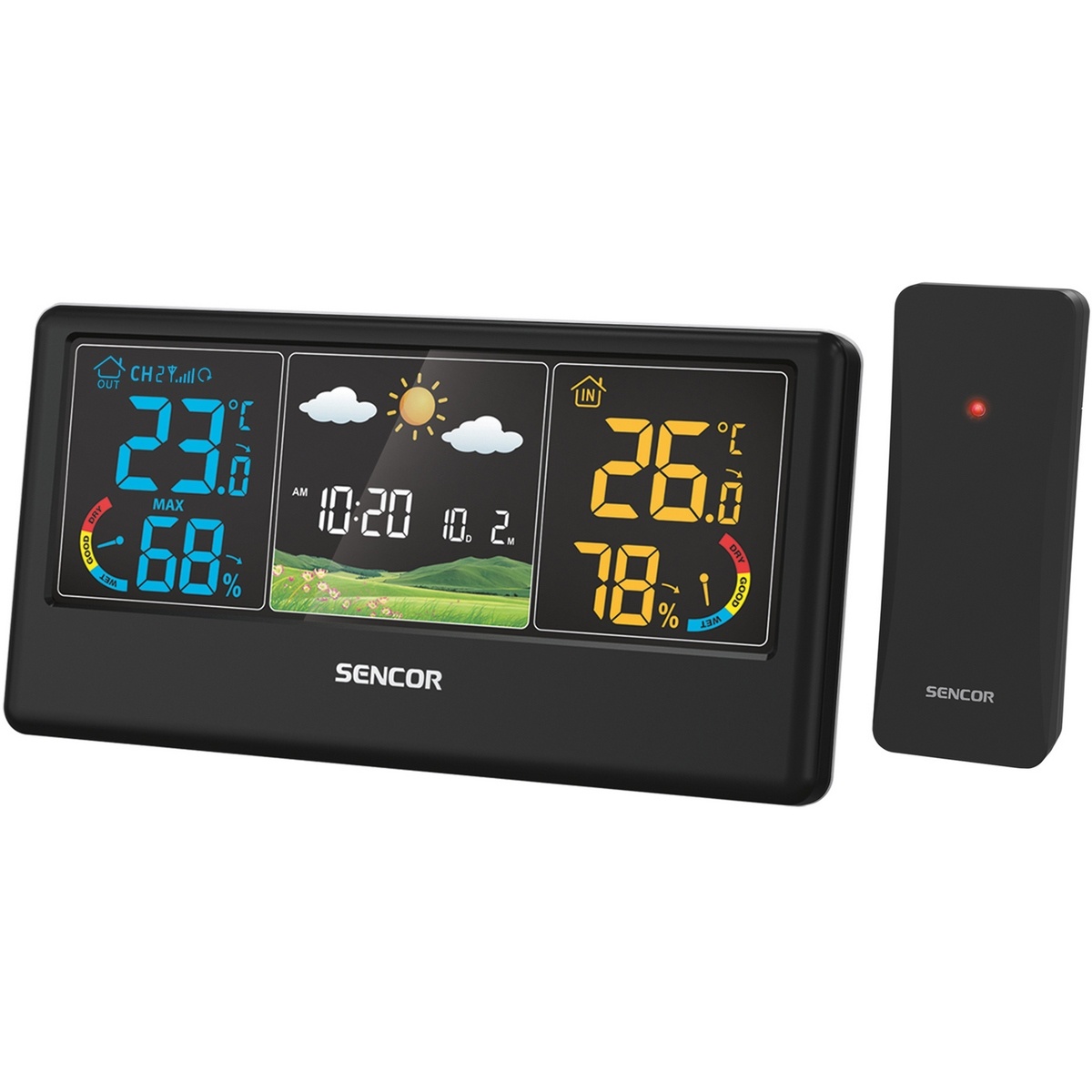 Stacja pogodowa Sencor SWS 4100 B, czarna, czarny