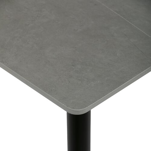 Esstisch 80 x 80 cm, Keramik und Marmor, grau
