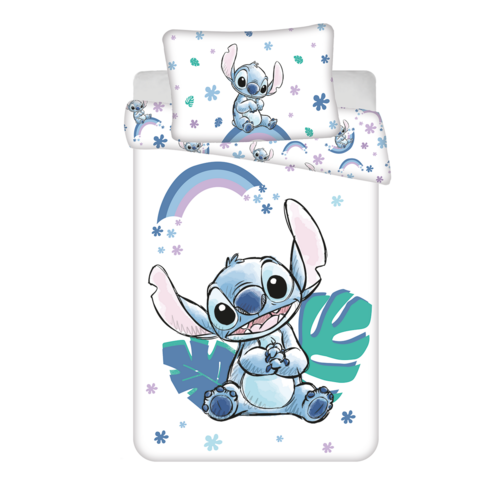 Jerry Fabrics Lilo és Stitch "Rainbow" gyerek ágyneműhuzat kiságyba, 100x135, 40x60 cm