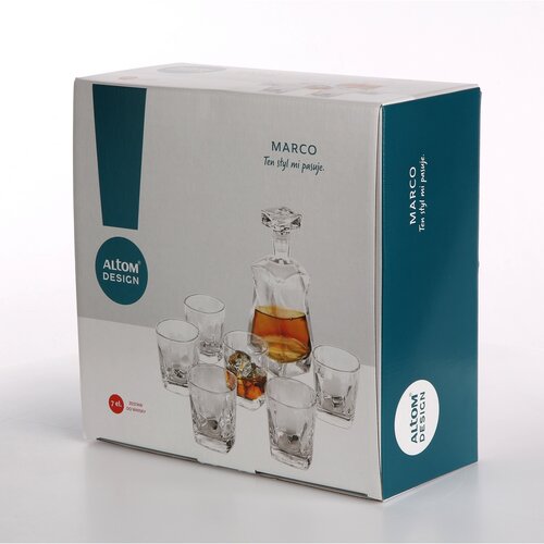 Altom 7 részes whisky kancsó és üvegpohár készlet