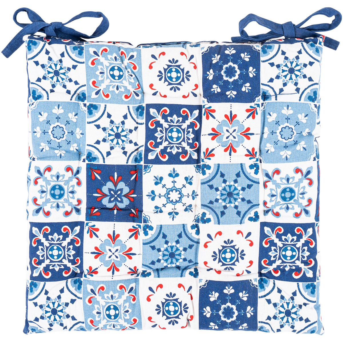 HOME ELEMENTS Motívumok steppelt székpárna, 40 x 40 cm