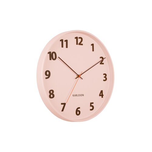 Karlsson 5920LP дизайнерський настінний годинник 40 см, ніжно-рожевий