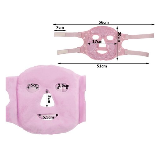 Żelowa maseczka do twarzy, różowy