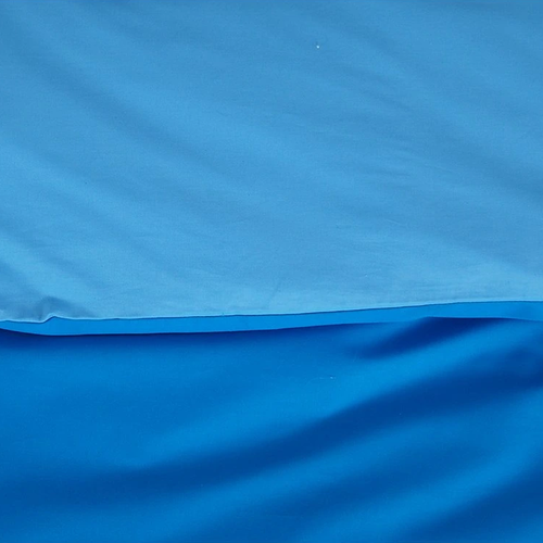B.E.S. Petrovice Baumwollbettwäsche Double face, kobaltblau/himmelblau, 140 x 220 cm, 70 x 90 cm