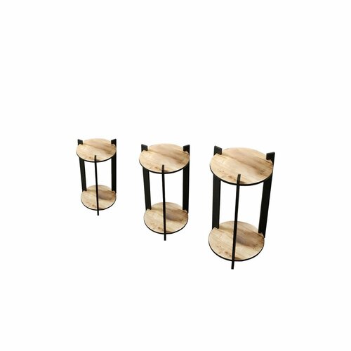 Virágállvány Flower Desk Round - Oak