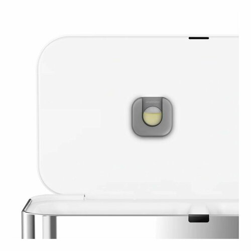 Simplehuman Obdĺžnikový bezdotykový kôš s hlasovým a pohybovým ovládaním 34 + 24 l, biela