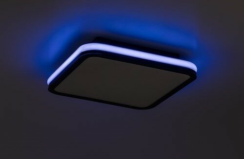 Rabalux 71399 funkčné stropné LED svietidlo Serkan 43W, čierna/biela