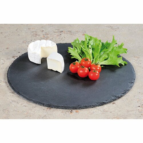 Kesper 38112 Taca do serwowania z łupka, śr. 35,5 cm