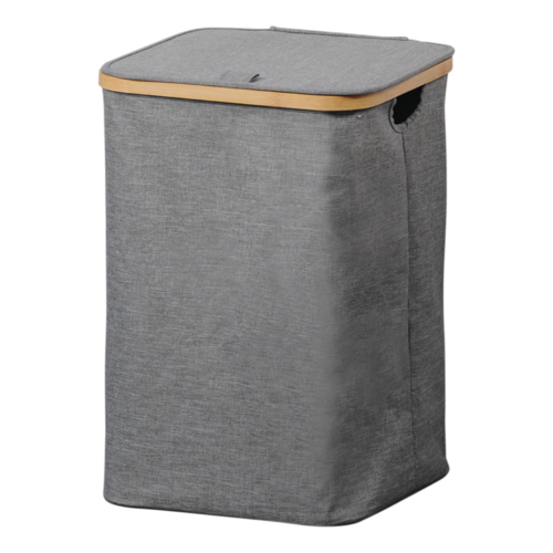 Kesper 19599 Mosodai kosár fedéllel, szürke, 50 x33 x 33 cm